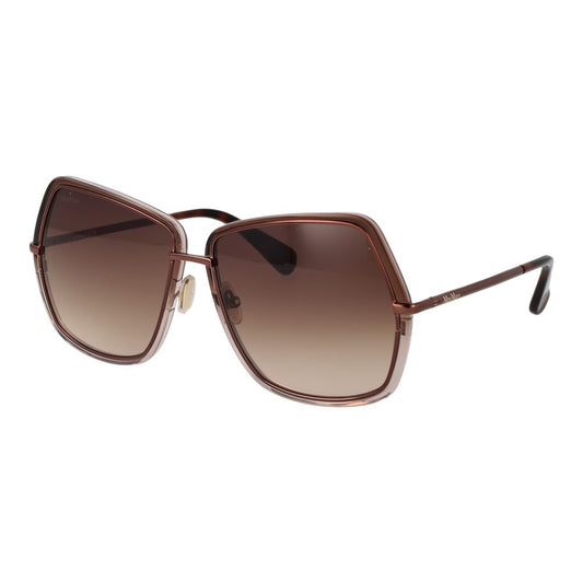 Max Mara Women’s Sunglasses – Bronze Metal Frame, Brown Gradient Lenses