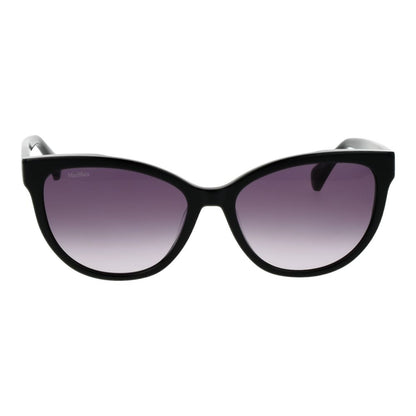 Max Mara Women’s Sunglasses – Black Cat Eye Frame, Purple Gradient Lenses