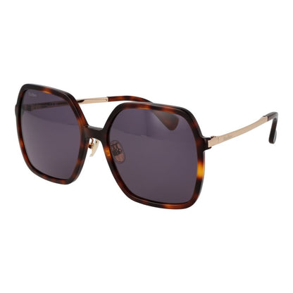 Max Mara Women’s Sunglasses – Brown Square Frame, Grey Lenses
