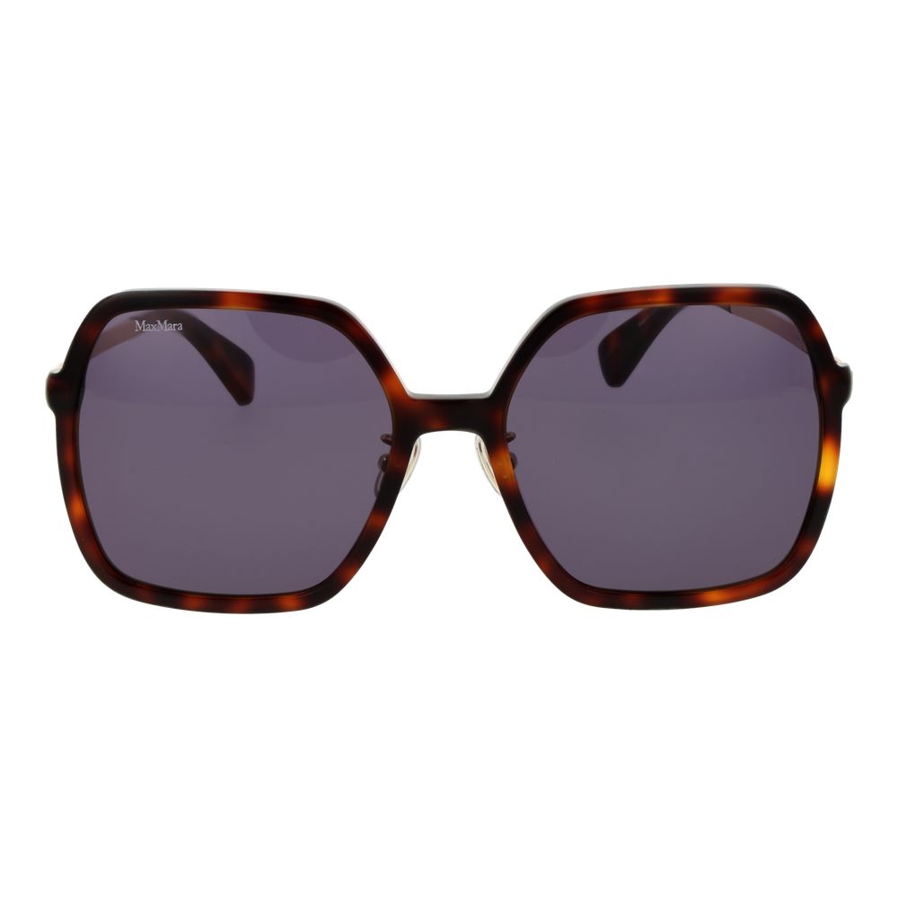 Max Mara Women’s Sunglasses – Brown Square Frame, Grey Lenses