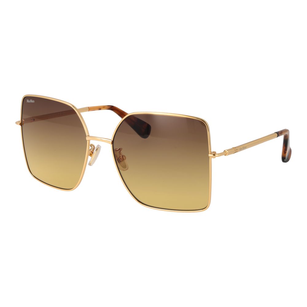 Max Mara Women’s Sunglasses – Gold Metal Frame, Brown Gradient Lenses