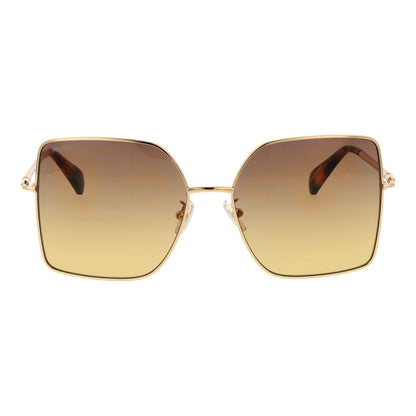 Max Mara Women’s Sunglasses – Gold Metal Frame, Brown Gradient Lenses