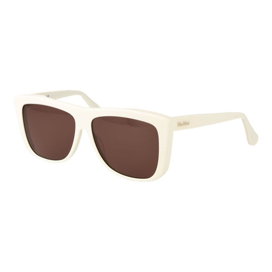 Max Mara Women’s Sunglasses – White Frame, Brown Lenses