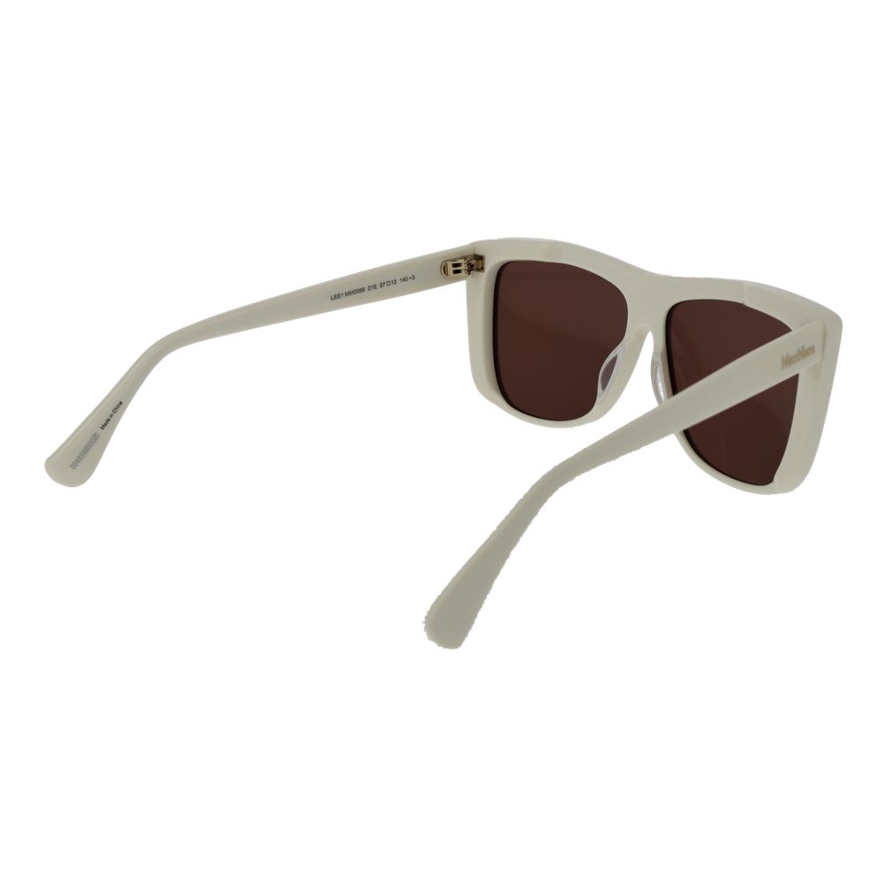 Max Mara Women’s Sunglasses – White Frame, Brown Lenses