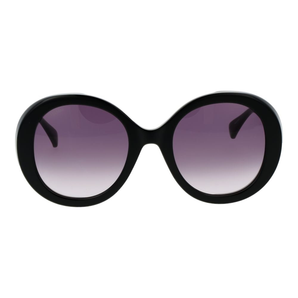 Max Mara Women’s Sunglasses – Black Round Frame, Gradient Lenses