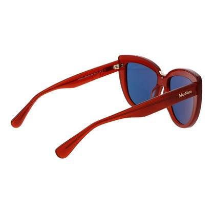 Max Mara Women’s Sunglasses – Red Frame, Blue Lenses