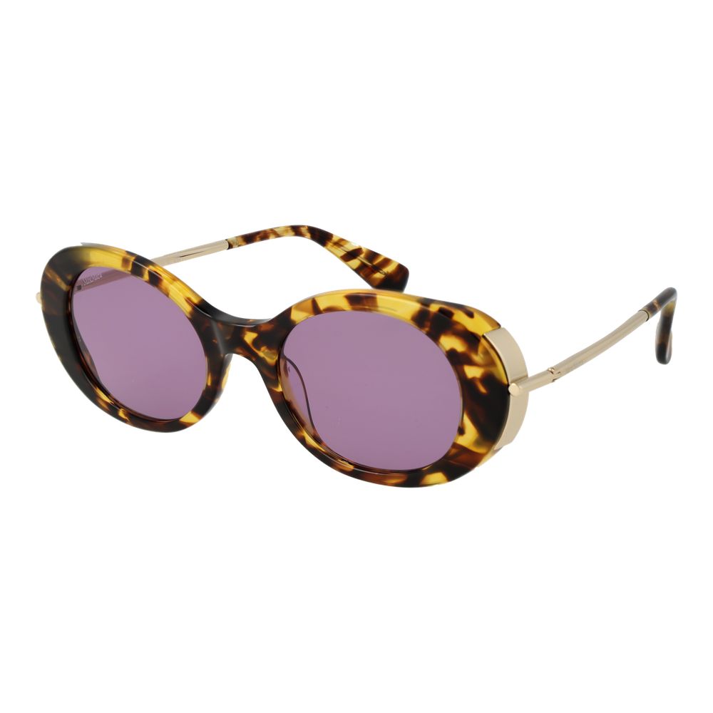 Max Mara Women’s Sunglasses – Multicolor Oval Frame, Purple Lenses