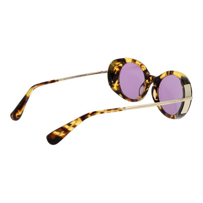 Max Mara Women’s Sunglasses – Multicolor Oval Frame, Purple Lenses
