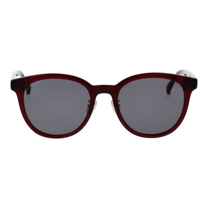 Max Mara Women’s Sunglasses – Burgundy Full-Rim Frame, Grey Lenses