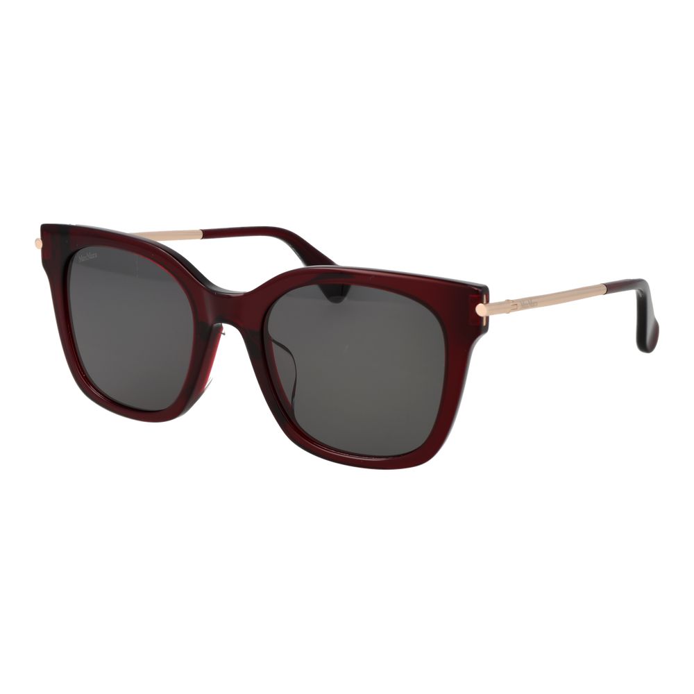 Max Mara Women’s Sunglasses – Burgundy Butterfly Frame, Grey Lenses