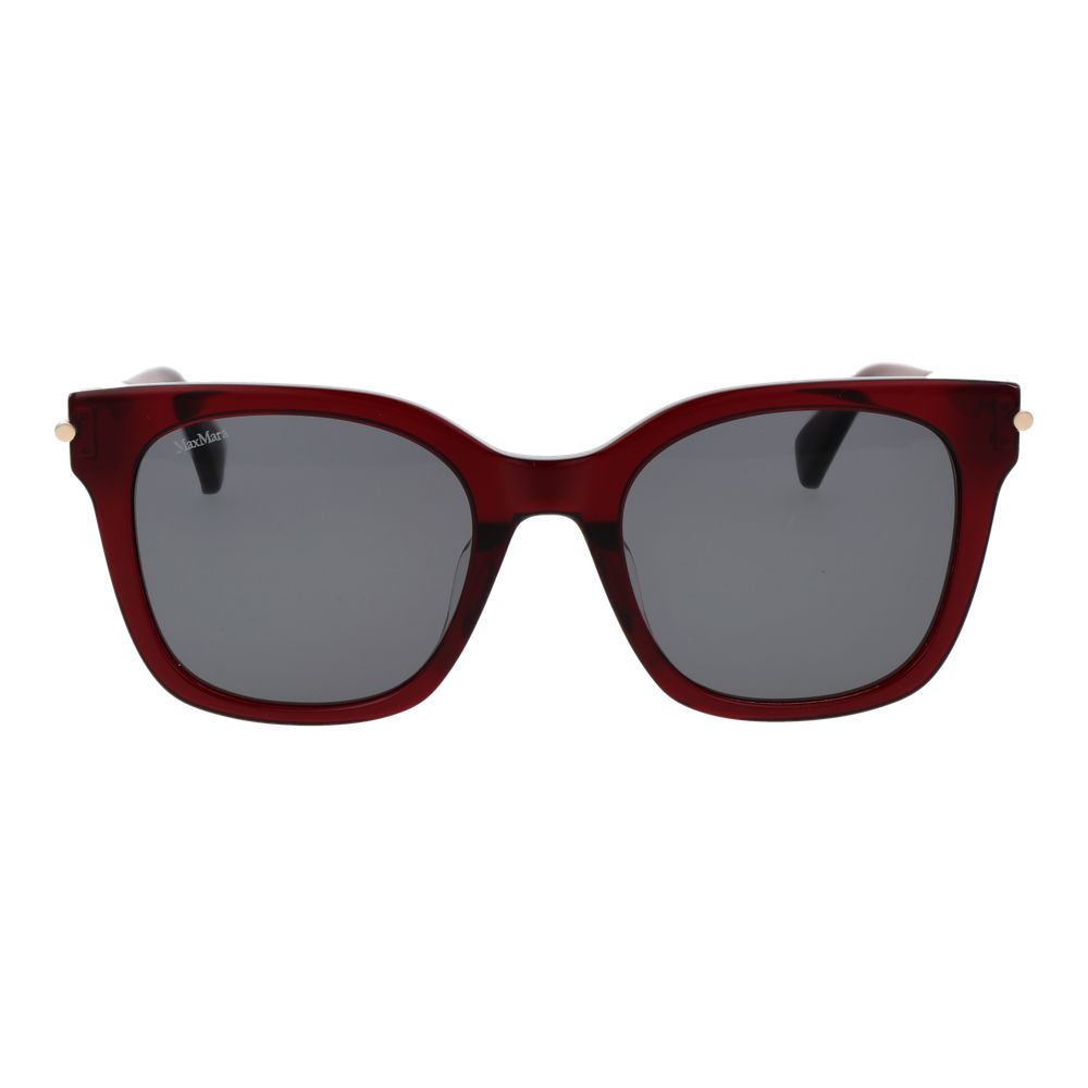 Max Mara Women’s Sunglasses – Burgundy Butterfly Frame, Grey Lenses