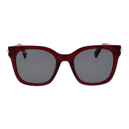 Max Mara Women’s Sunglasses – Burgundy Butterfly Frame, Grey Lenses