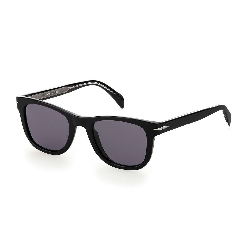 David Beckham Men's Sunglasses – Black Full-Rim Frame, Purple Lenses