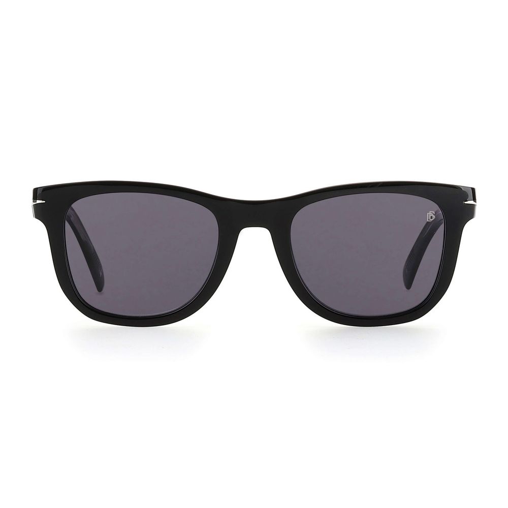 David Beckham Men's Sunglasses – Black Full-Rim Frame, Purple Lenses