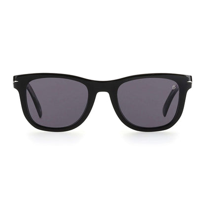 David Beckham Men's Sunglasses – Black Full-Rim Frame, Purple Lenses