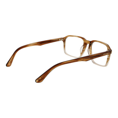 Police Men's Optical Glasses – Brown Full-Rim Frame, 53mm