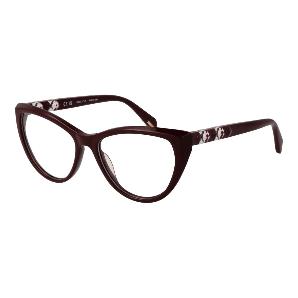 Police Women’s Optical Glasses – Burgundy Cat Eye Frame