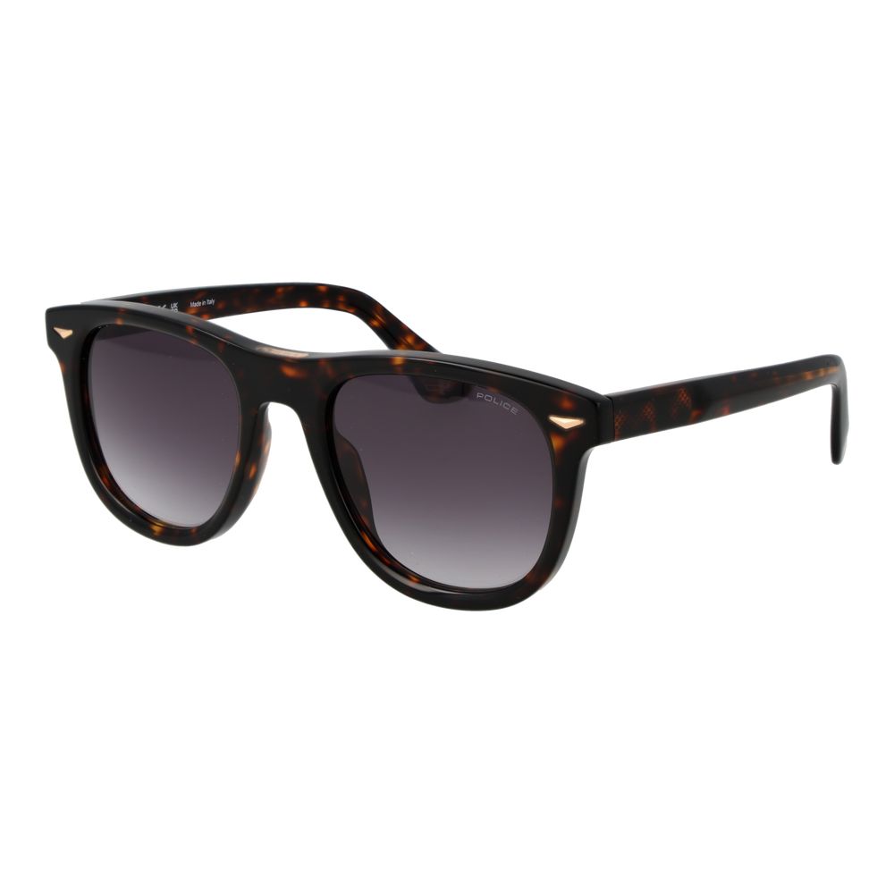 Police Men’s Sunglasses – Brown Full-Rim Frame, Grey Gradient Lenses