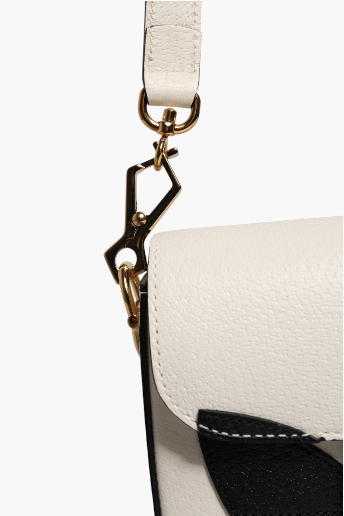 Gucci x Adidas Horsebit 1955 Shoulder Bag White & Black Leather 20cm Preloved Grade A