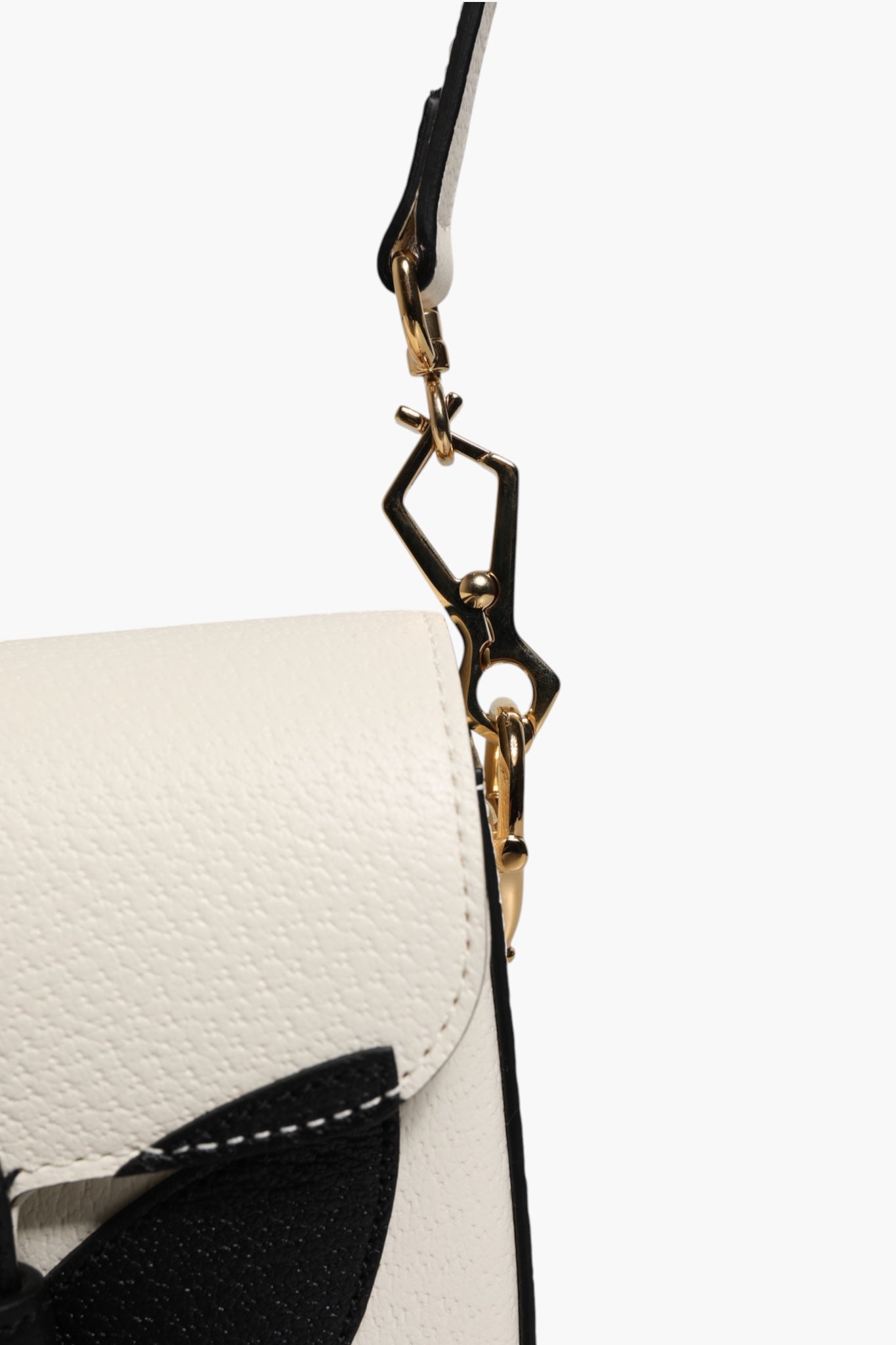 Gucci x Adidas Horsebit 1955 Shoulder Bag White & Black Leather 20cm Preloved Grade A