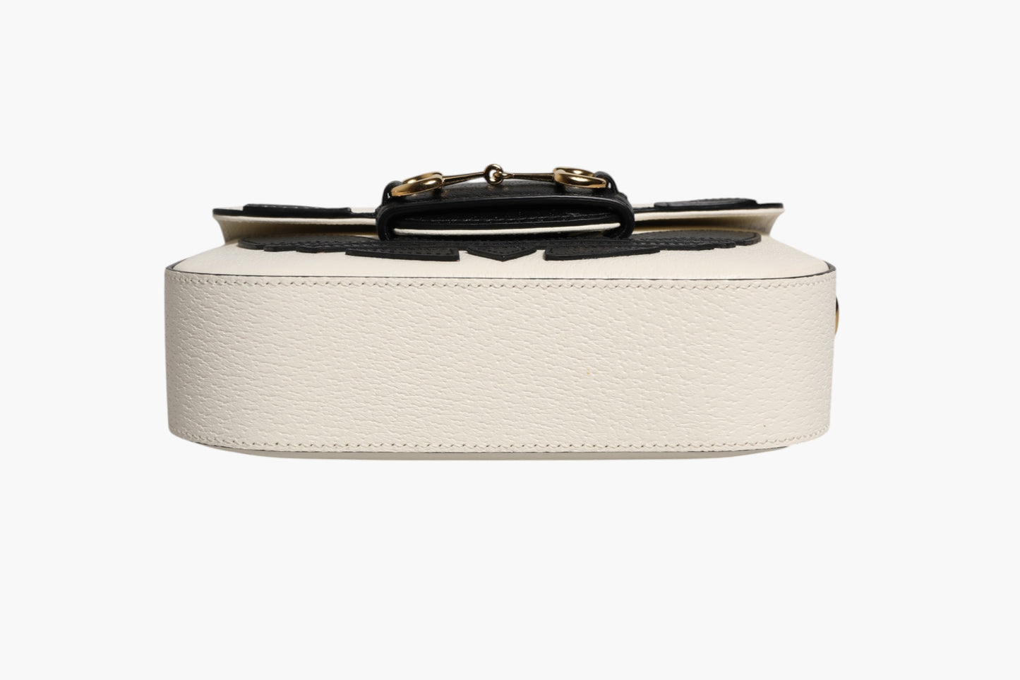 Gucci x Adidas Horsebit 1955 Shoulder Bag White & Black Leather 20cm Preloved Grade A