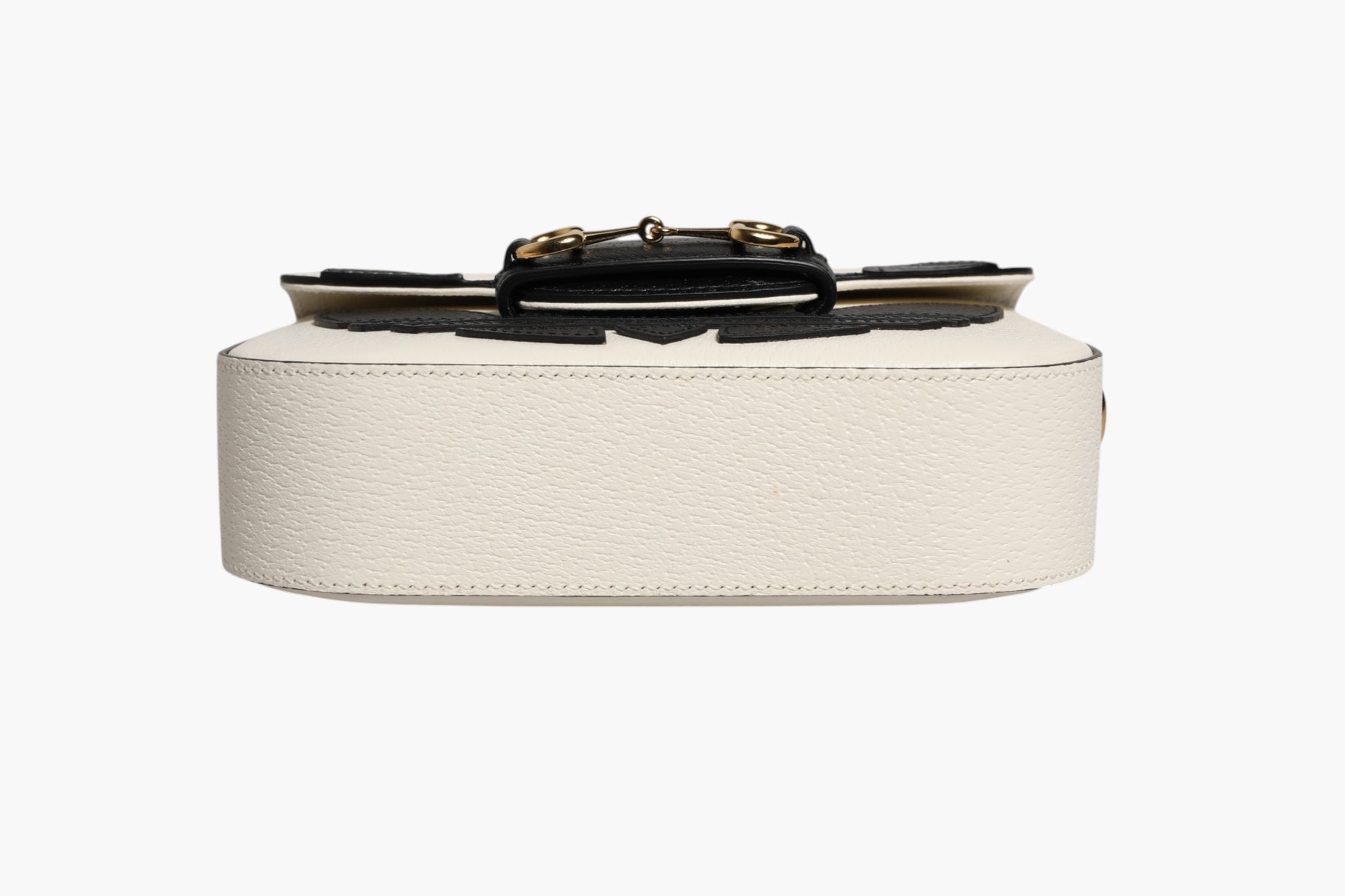 Gucci x Adidas Horsebit 1955 Shoulder Bag White & Black Leather 20cm Preloved Grade A