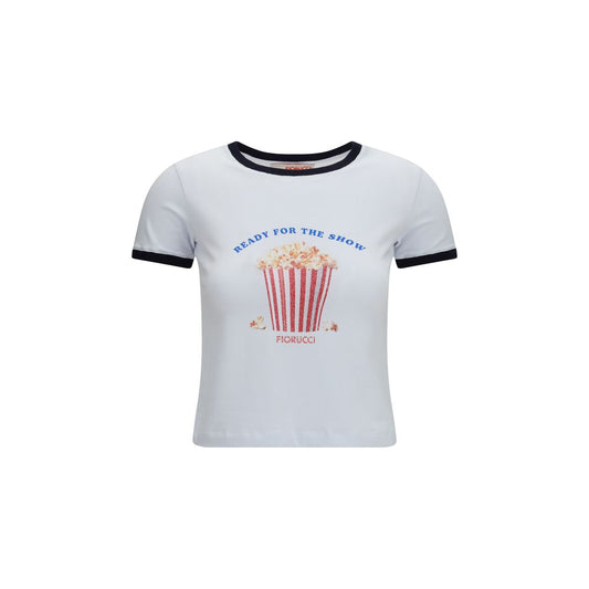 Fiorucci Popcorn Print Baby T-Shirt in White Cotton