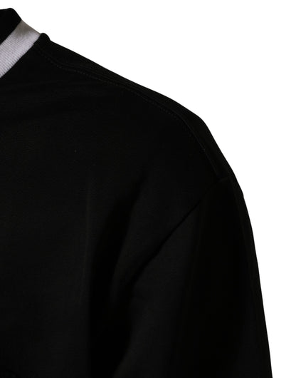 Dolce & Gabbana Black DGLogo Print Cotton Sweatshirt Sweater