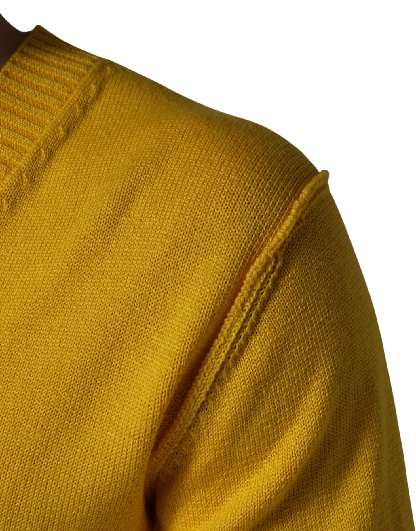 Dolce & Gabbana Wool Knitted V-Neck Pullover in Yellow