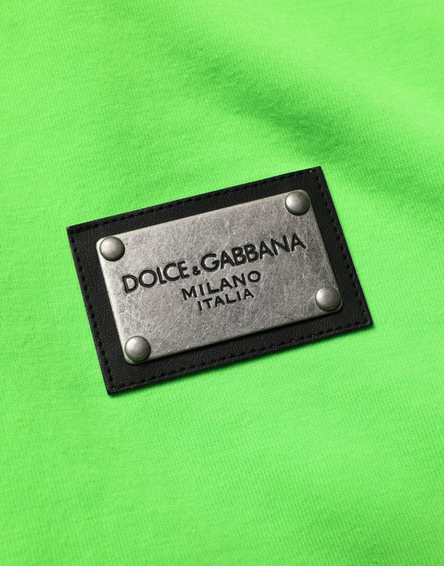 Dolce & Gabbana Green Full-Zip Fleece Hooded Sweatshirt