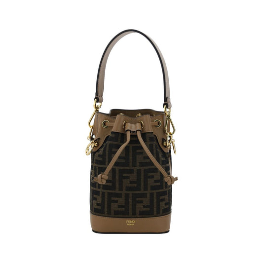 Fendi Brown Calf Leather Mon Tresor Mini Bucket Bag