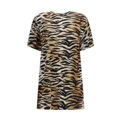 PINKO Multicolor Cotton T-Shirt with Tiger Print