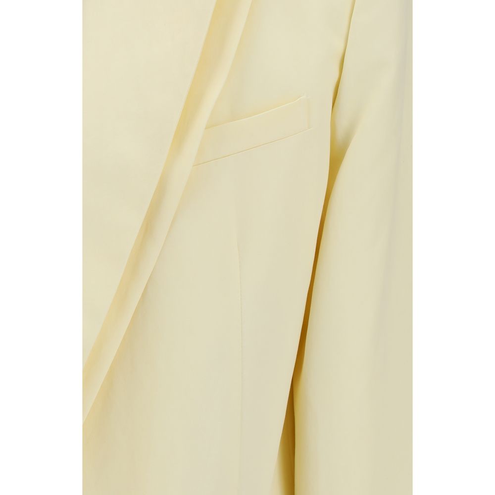 Max Mara Pale Yellow Double-Collar Blazer