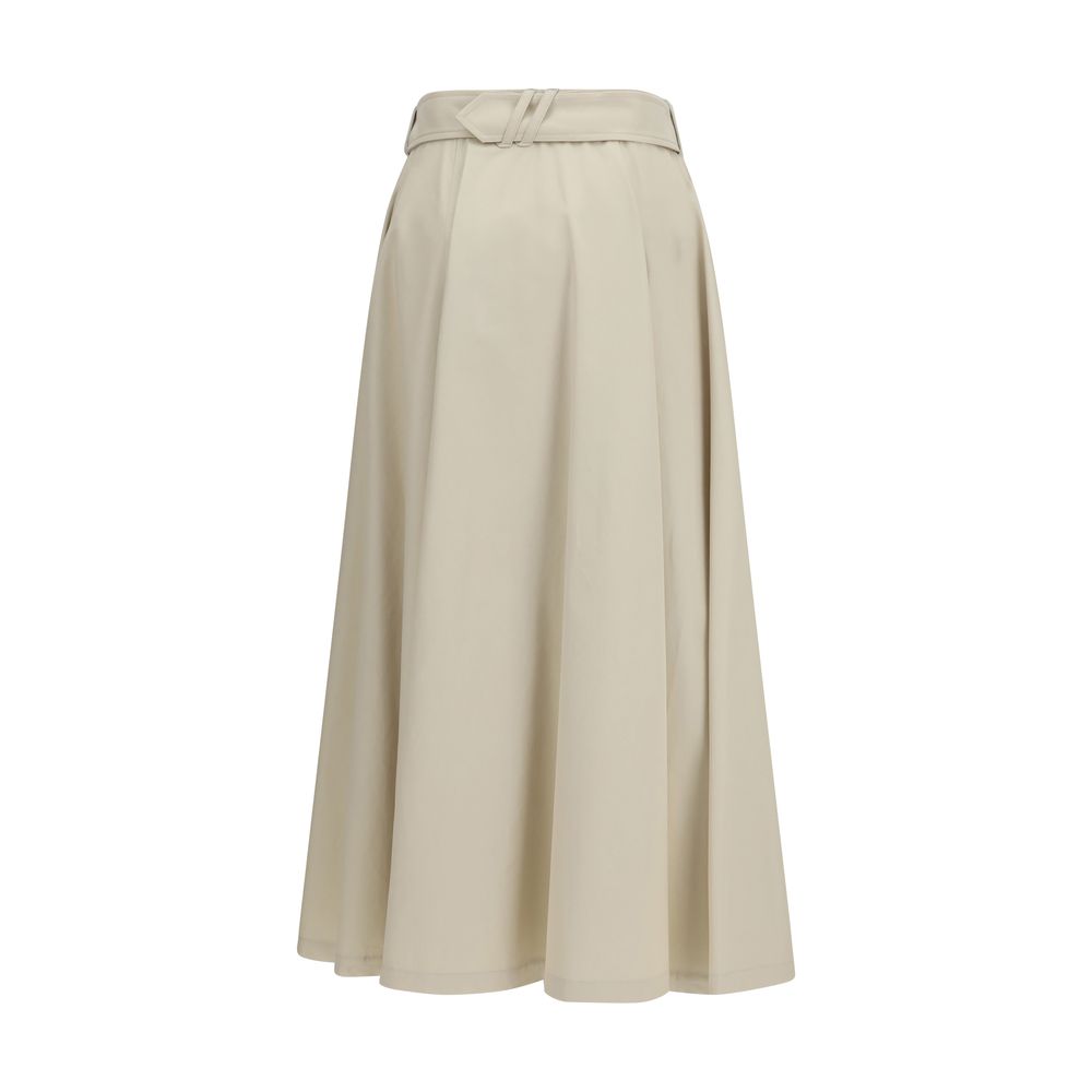 Burberry Beige Cotton Midi Trench Skirt