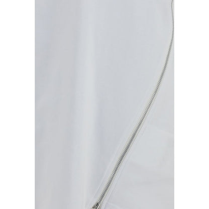 Comme des Garçons White Cotton Sportswear T-Shirt with Zip Detail
