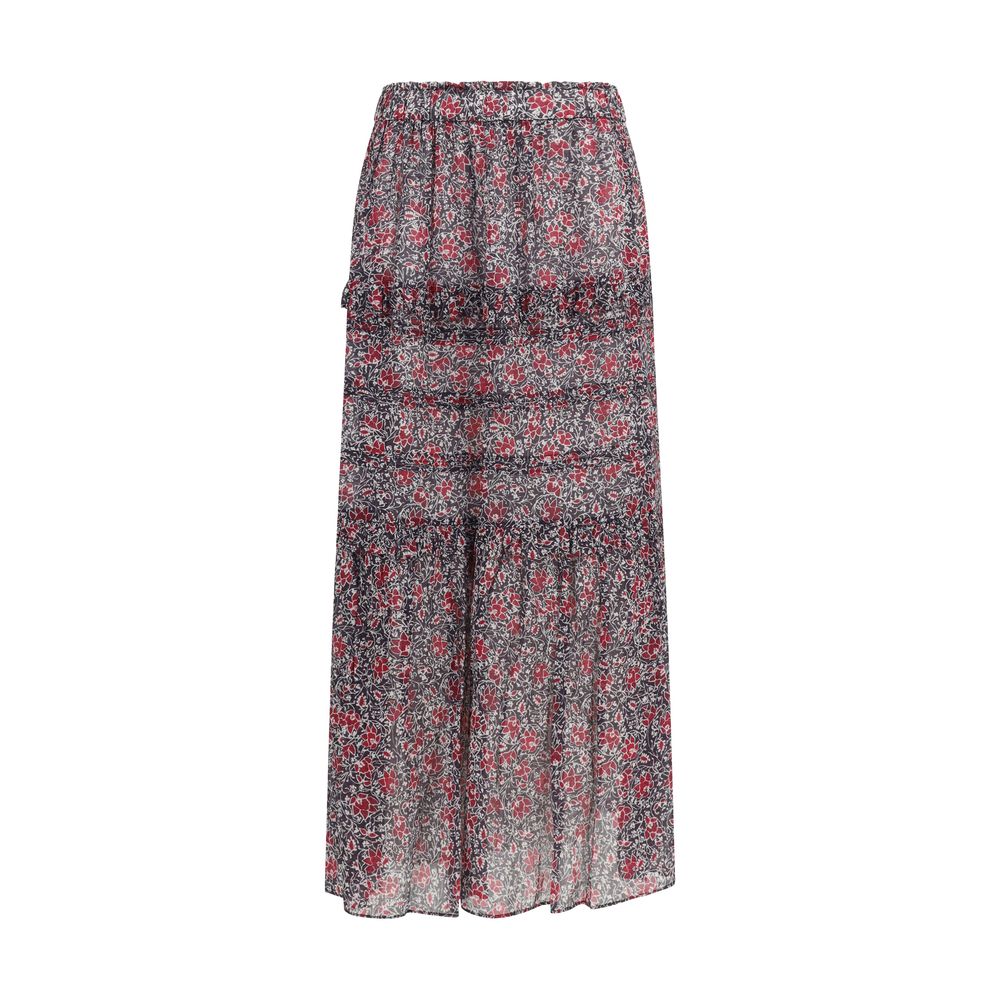 Marant Étoile Volomia Long Ruffled Cotton Skirt
