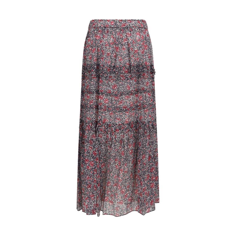 Marant Étoile Volomia Long Ruffled Cotton Skirt