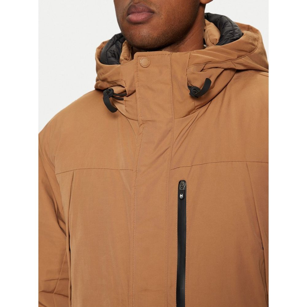 Champion Light Brown & Black Jacket for Men