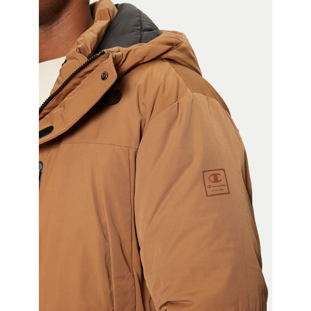 Champion Light Brown & Black Jacket for Men