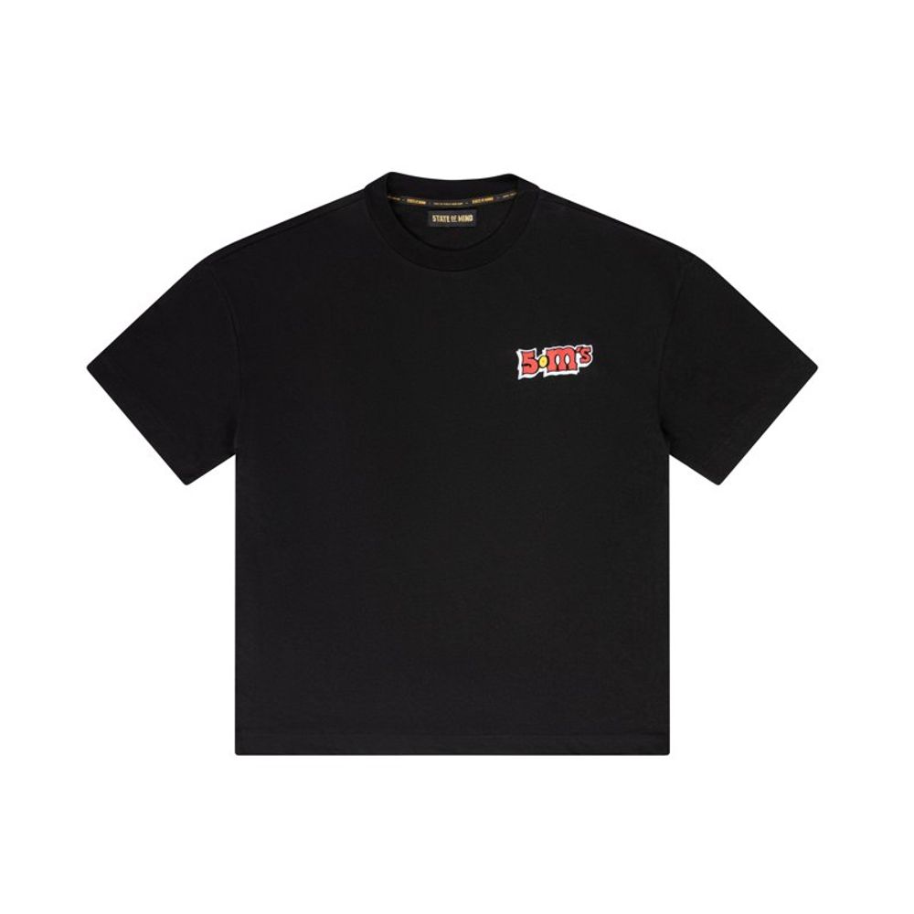 5TATE OF MIND Black Cotton T-Shirt M