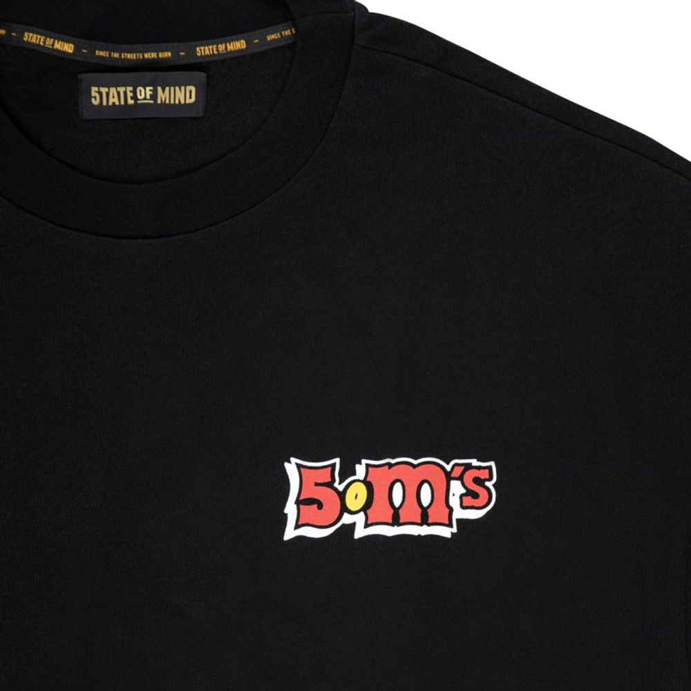 5TATE OF MIND Black Cotton T-Shirt M