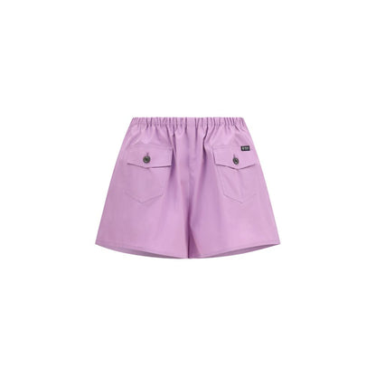 Prada Purple Cotton High-Waisted Shorts