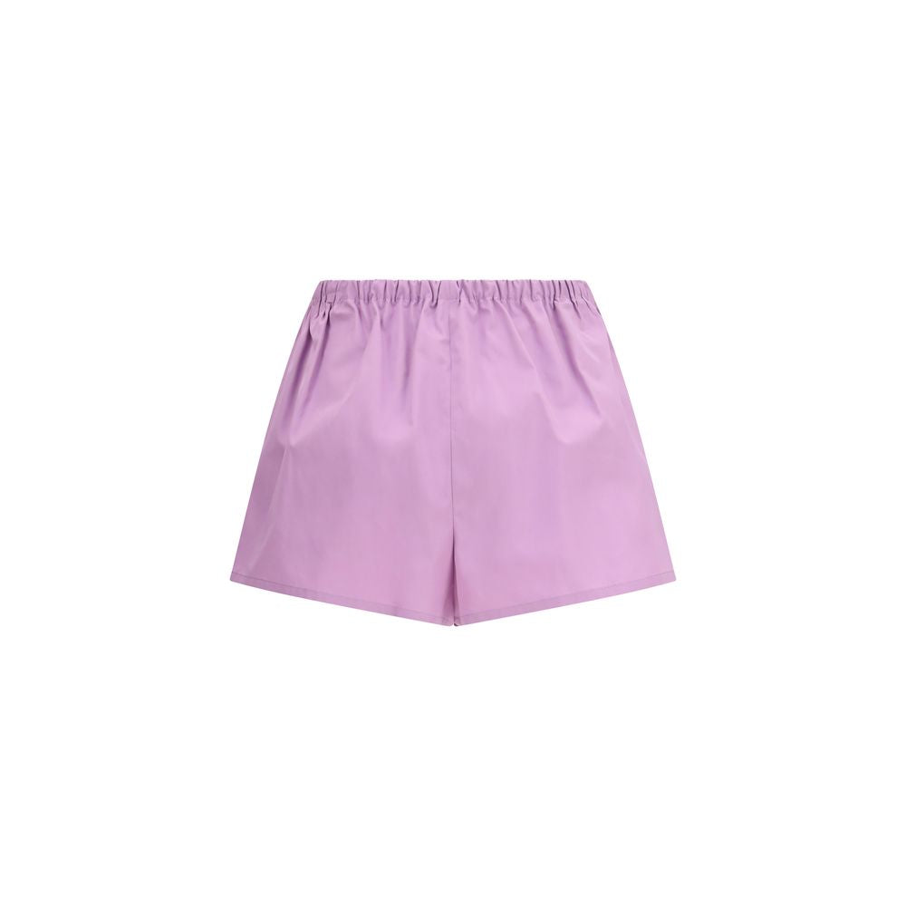 Prada Purple Cotton High-Waisted Shorts