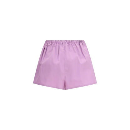 Prada Purple Cotton High-Waisted Shorts