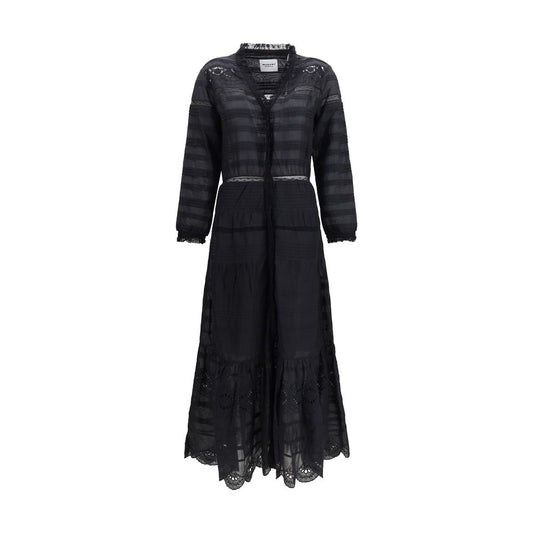 Marant Étoile Black Cotton Daniva Shirt Dress