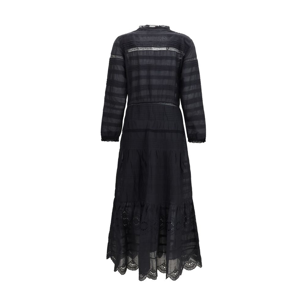 Marant Étoile Black Cotton Daniva Shirt Dress