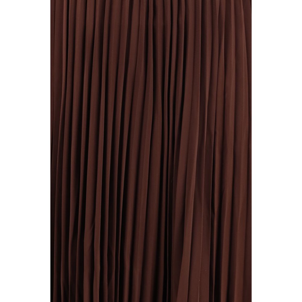 Self-Portrait Satin Maxi Dress with Lace Inserts