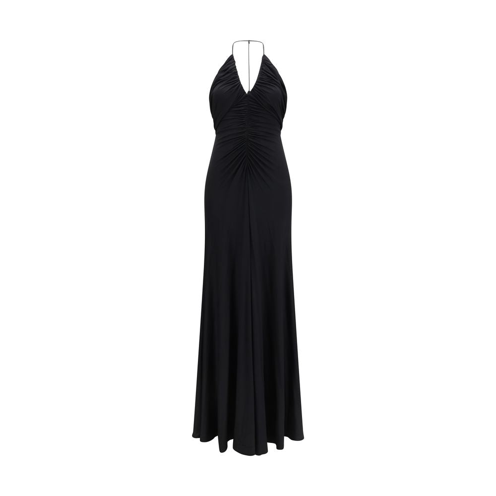 Self-Portrait Black Viscose Cocktail Dress - Elegant Fit-and-Flare Design