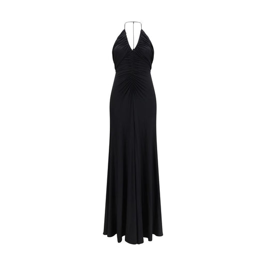 Self-Portrait Black Viscose Cocktail Dress - Elegant Fit-and-Flare Design