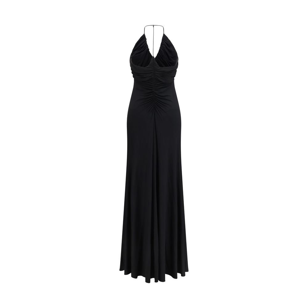 Self-Portrait Black Viscose Cocktail Dress - Elegant Fit-and-Flare Design